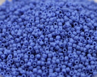 20grams 15/0 Semi Glazed Soft Blue Toho Seed Beads, ceramic glass beads. superior quality, micro seed beads, Toho 2606F