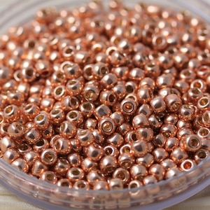 30g 6/0 Galvanized Rose Gold Permanent Finish TOHO Seed Beads - 30grams - spectacular color... Toho color PF551