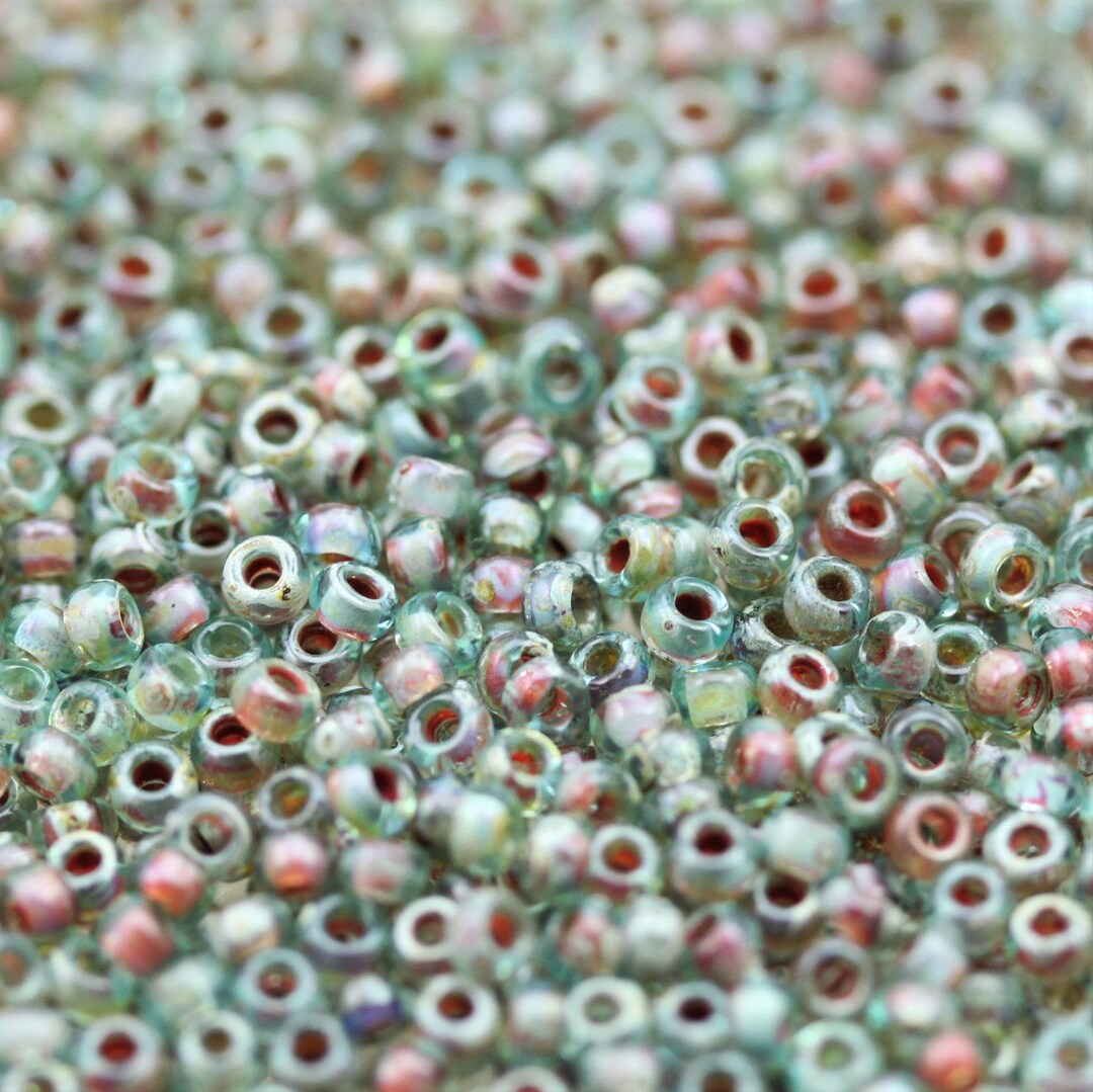 20g 11/0 Aqua Picasso Miyuki Seed Beads 20grams - Etsy 20g 11/0 Aqua Picasso Miyuki Seed Beads  20grams  - Etsy