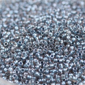 Perlas de semillas Toho con revestimiento de azul metálico/rosalina clara 8/0, 20 g, calidad superior, Toho 288