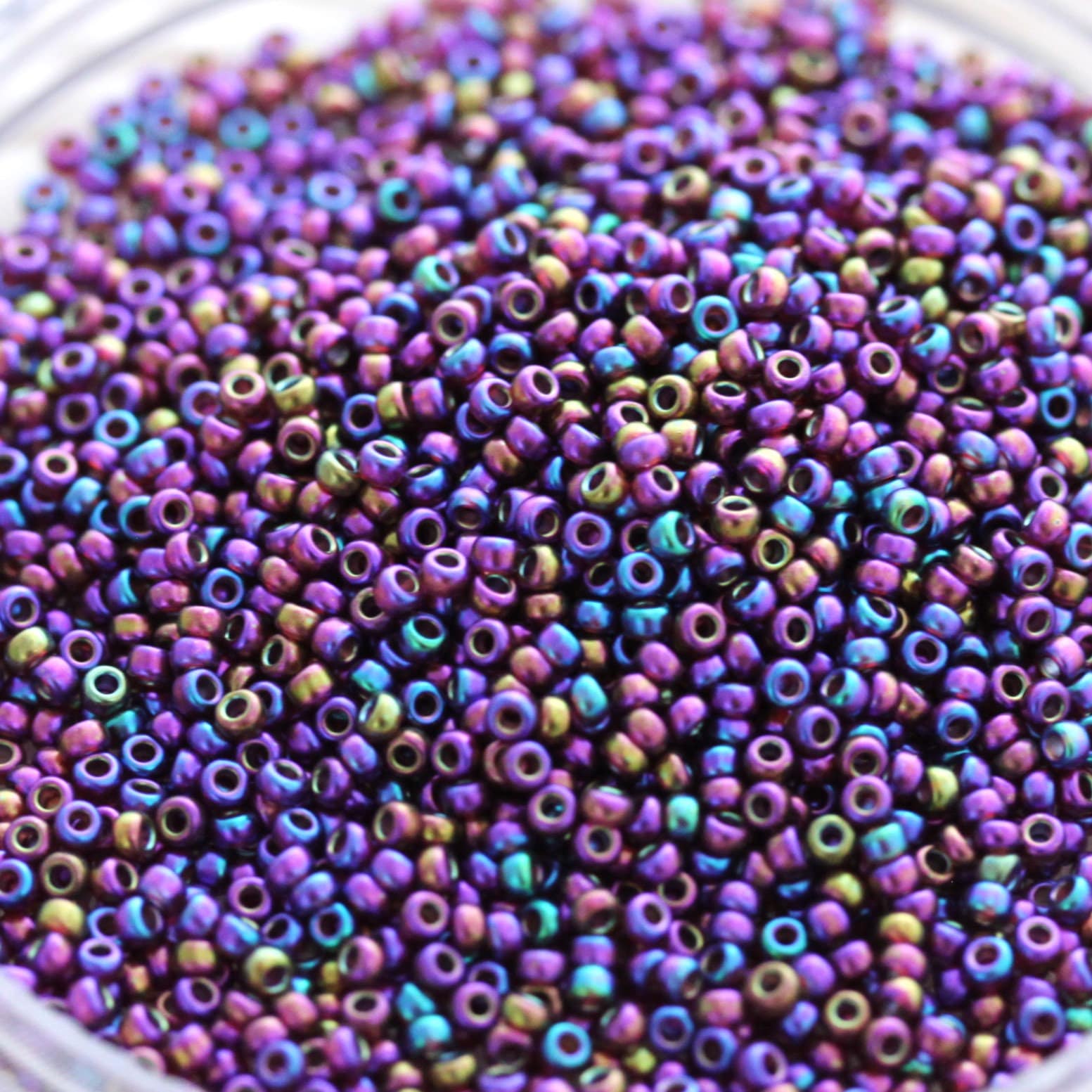 NEW!!! 20g 15/0 Matte Dragonfly Iris Miyuki Seed Beads