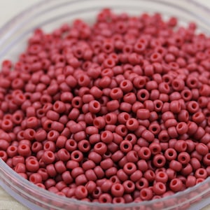 20g 8/0 Frosted Terracotta Miyuki Seed Beads - 20grams - spectacular, frosted ceramic beads, Miyuki 1236