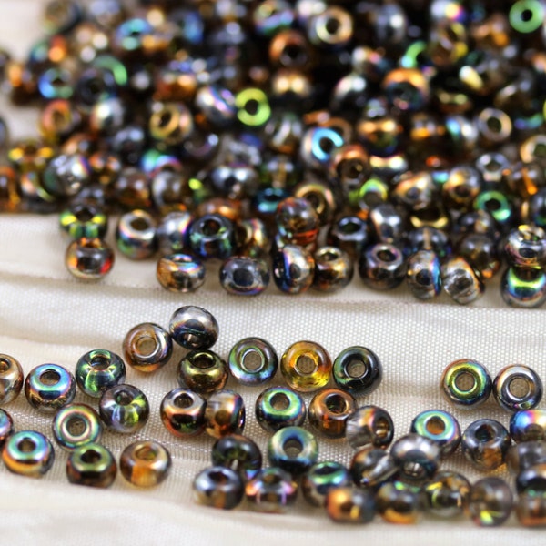 BACK! 30g 6/0 Magic Copper Czech Seed Beads - 30grams - spectacular metallic colors...