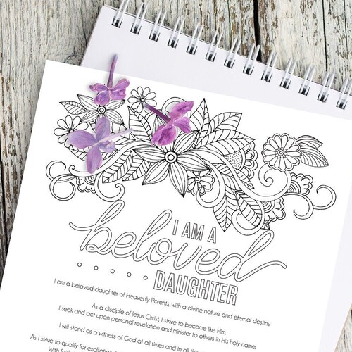 YW Theme Coloring Page LDS New Young Women Printable - Etsy
