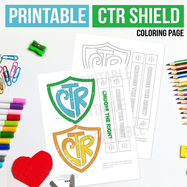 CTR Shield or Choose The Right Shield for primary Come Follow Me Printable for latter day youth or primary children