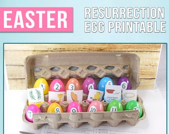 Easter Resurrection Egg Set - printable - for a Christ centered Easter or Holy Week