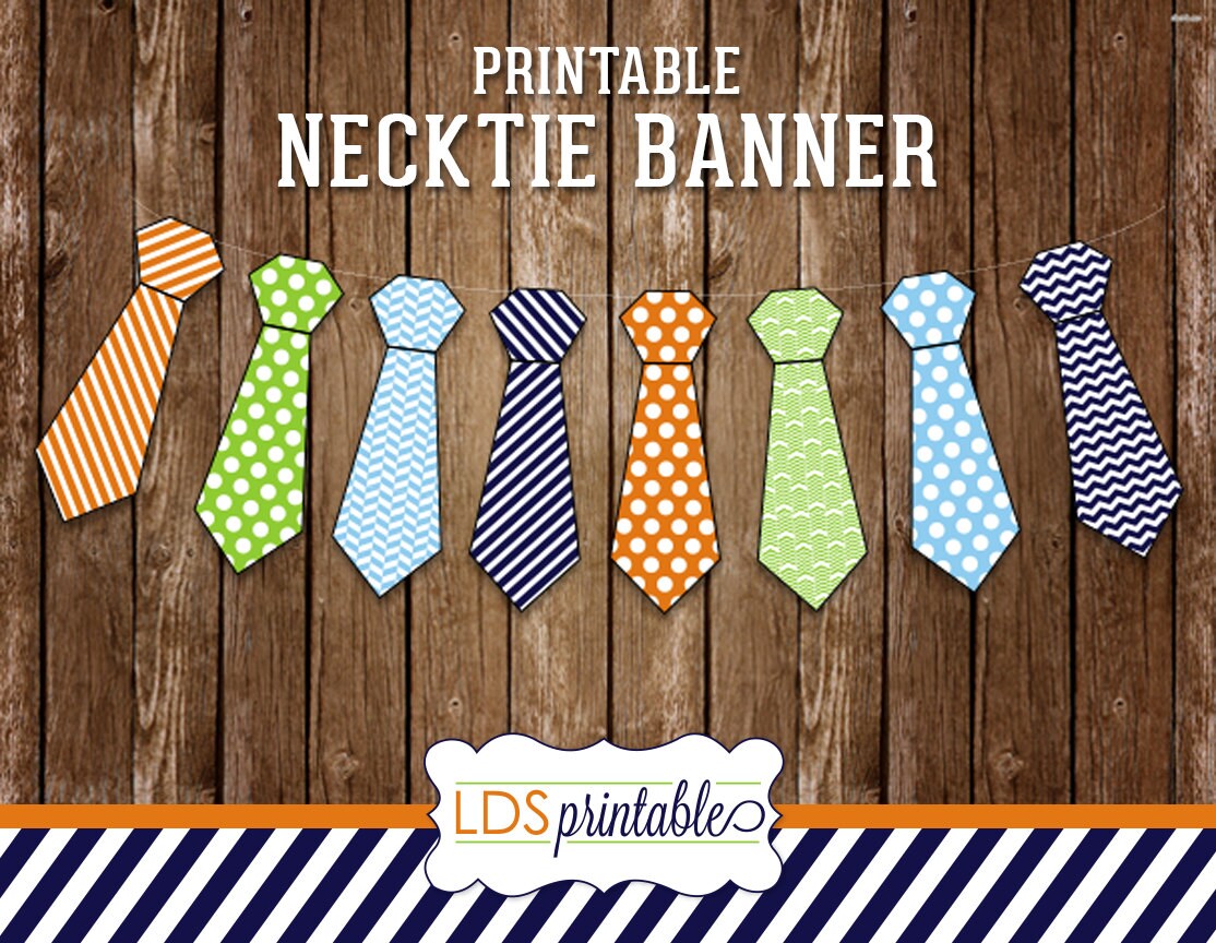 LDS Missionary Printable Necktie Banner Etsy