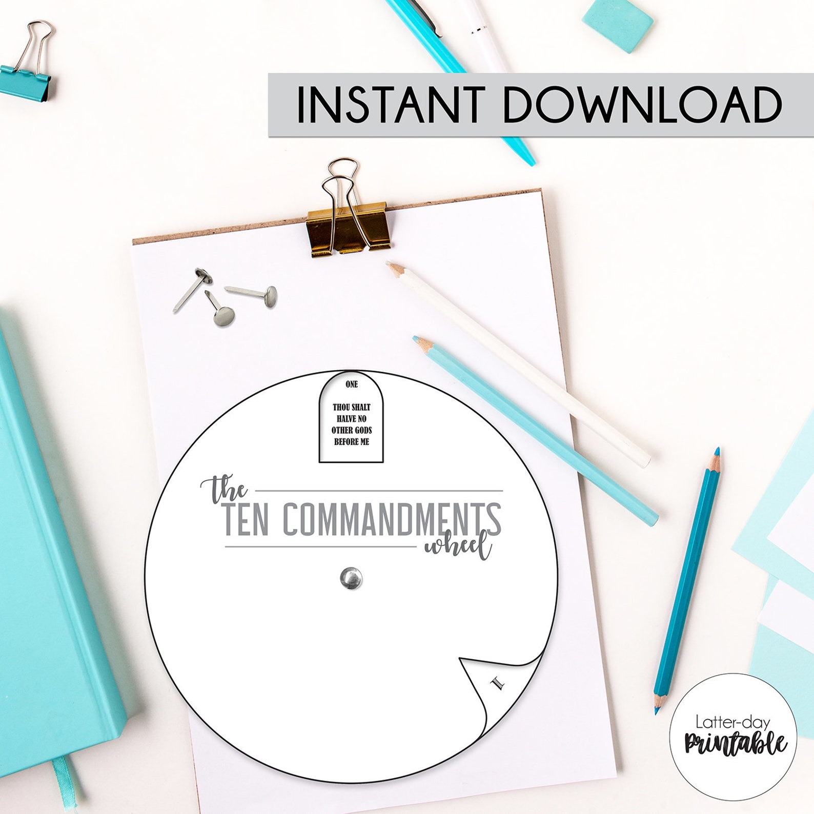Ten Commandment Wheel Chart the 10 Commandments Come Follow Me New