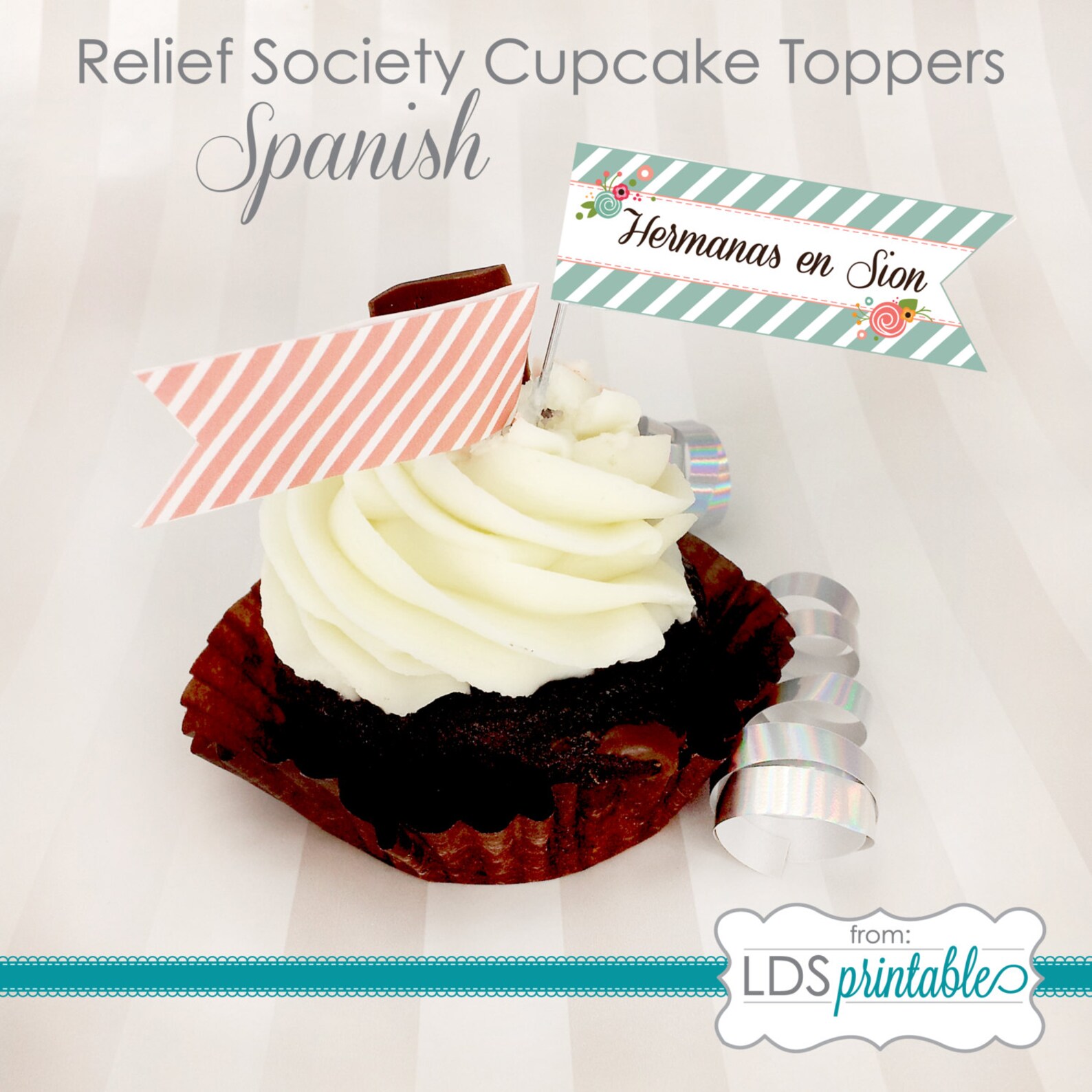 LDS Relief Society Motto SPANISH Cupcake Toppers Cupcake - Etsy