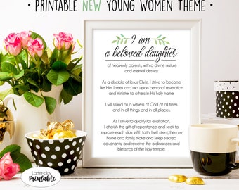 UPDATED Latter-day Saint Young Women Theme Handouts Bundle Printable