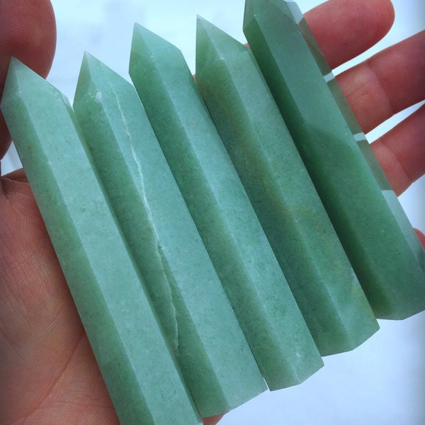 Seafoam Green Aventurine Generators- To Make Contact with Elementals, Stimulates the Chi or Life Force, Encourages Prosperity and Insight
