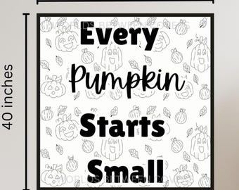 Collaborative Mural for Kids- Every Pumpkin- Ideal for Elementary, Pre-School, Families- Digital Download