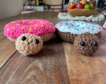 Hand Made Donut and Donut Hole- Crochet Play Food