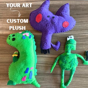 Turn Kid Art into Custom Stuff Animal- Large 12x12