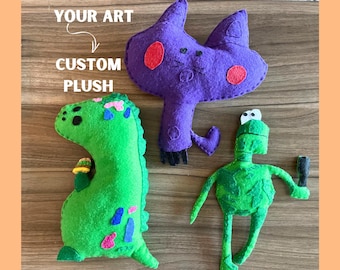 Turn Kid Art into Custom Stuff Animal- Large 12x12