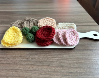 Hand Made Charcuterie Board for Kids- Crochet Play Food - Ready to Ship