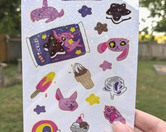 Tickles the Rabbit- 3x5 Sticker Sheet