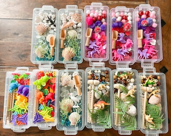 Mini Tinker Boxes- STEM Toys- Open Ended Play for Boys and Girls- more themes