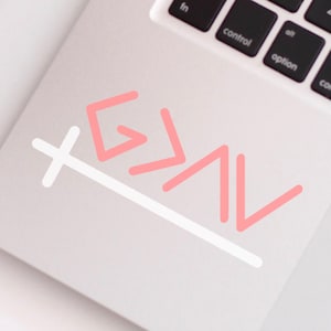 God Is Greater Than The Highs And Lows with Cross Vinyl Decal | Quick to Ship