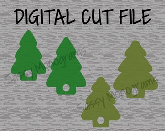 DIGITAL Cut File Christmas Trees Tumbler Name Tag | 40oz 30oz | Name Plate | Quencher Lid Name Tag | Acrylic Name Plate