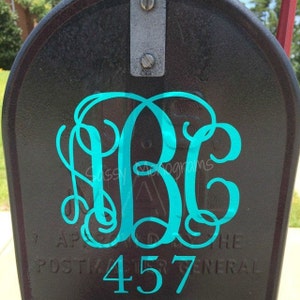 Mailbox Vinyl Decal | Custom | Personalized | Monogram | Address | Mailbox Front