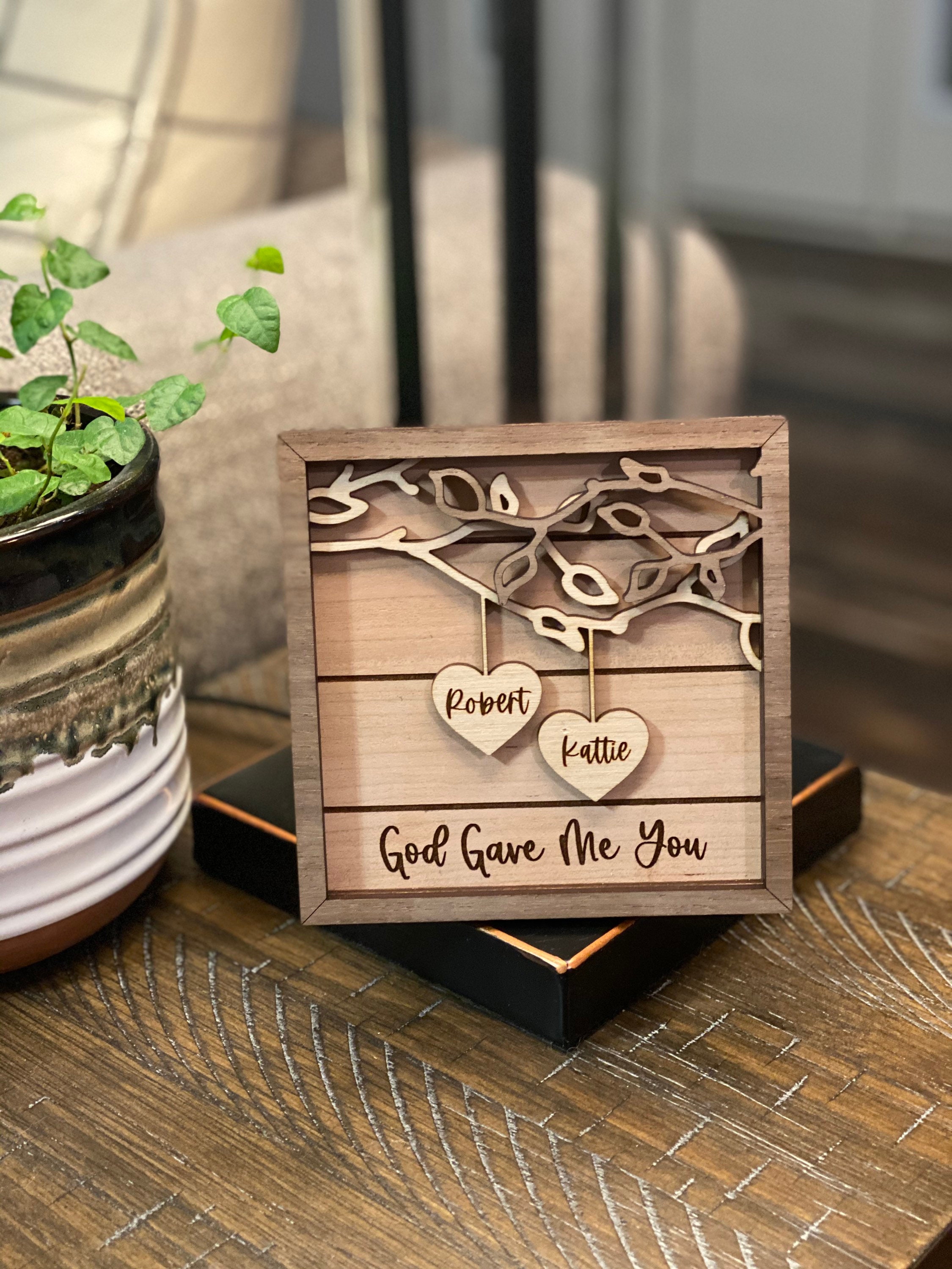 YLOVAN 12.5x8.5 Marriage Wood Sign - Wedding Gifts for Couples