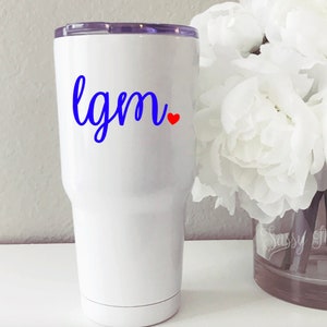 Monogram Car Vinyl Decal Yeti Decal Laptop - Etsy