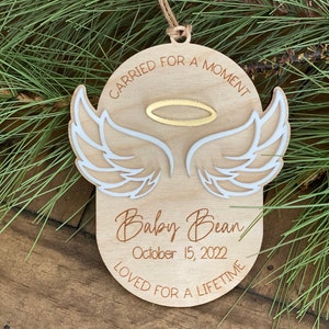 Miscarriage Personalized Ornament | Stillborn Miscarriage Keepsake | Infant Loss | In Memory | Angel Baby | Stillbirth | Grandparents Aunt