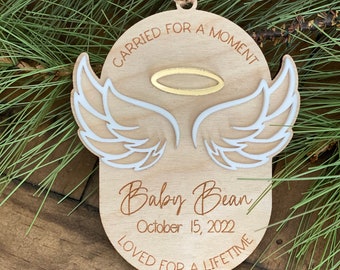 Miscarriage Personalized Ornament | Stillborn Miscarriage Keepsake | Infant Loss | In Memory | Angel Baby | Stillbirth | Grandparents Aunt