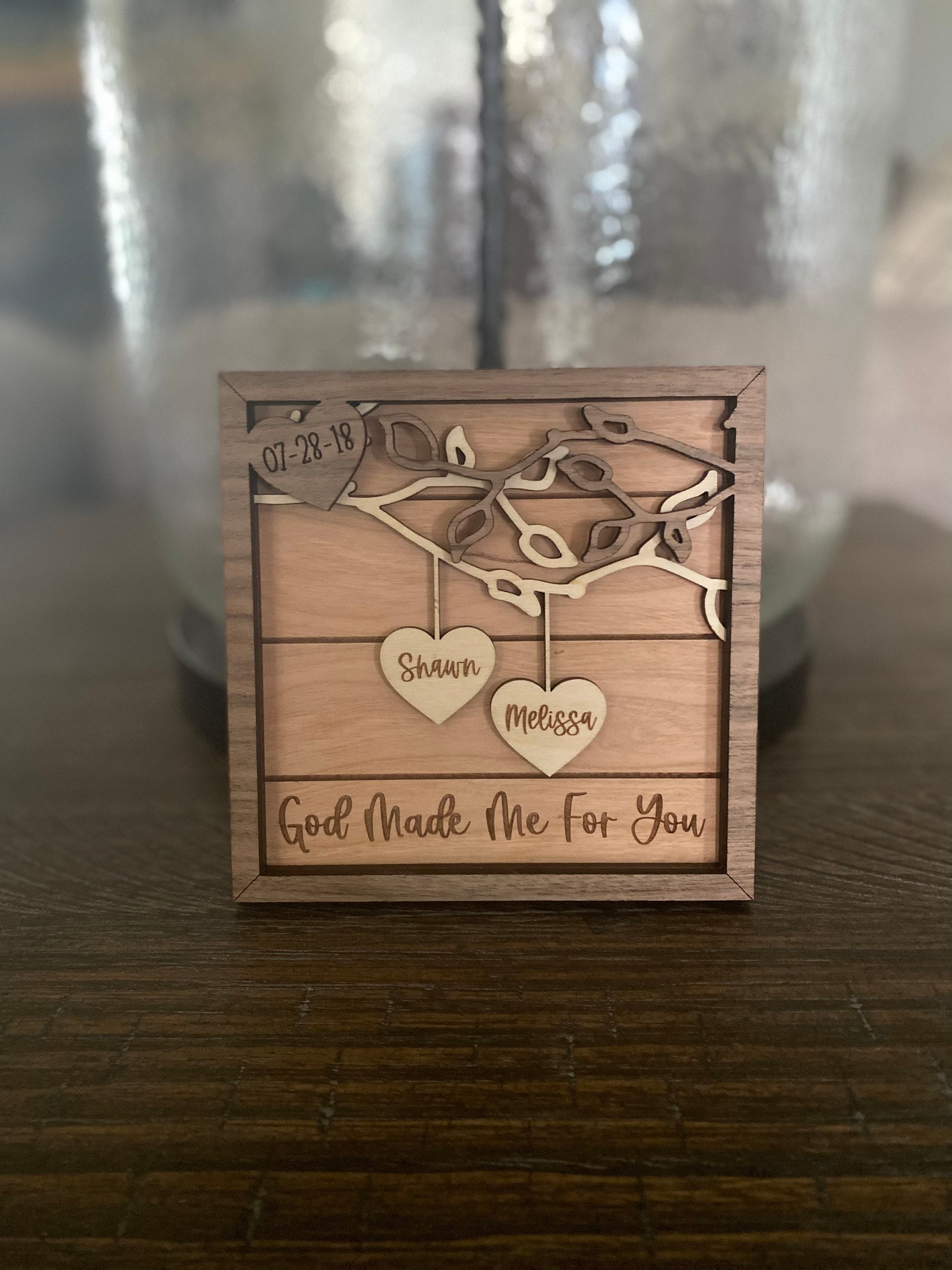 Personalized Wedding Gift Ideas, Vintage Wood, Silver Wedding