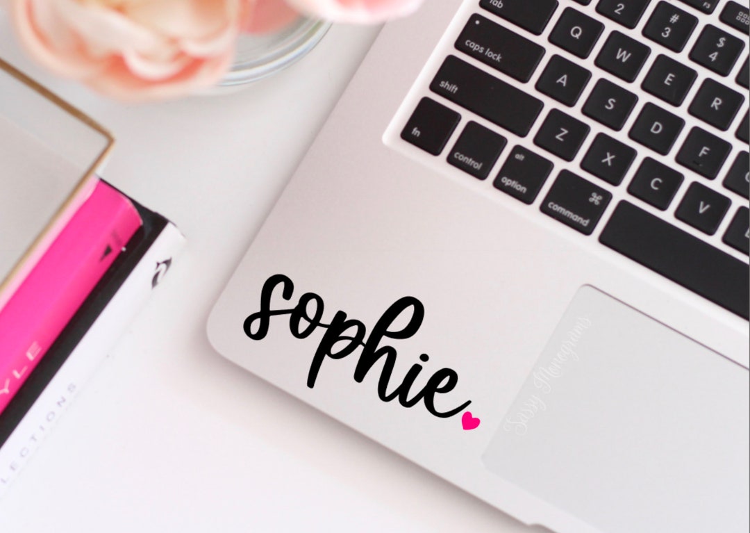 Personalized Name Vinyl Decal With Heart - Car, Laptop, Tumbler Sticker ...