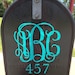 Mailbox Vinyl Decal | Custom | Personalized | Monogram | Address | Mailbox Front 