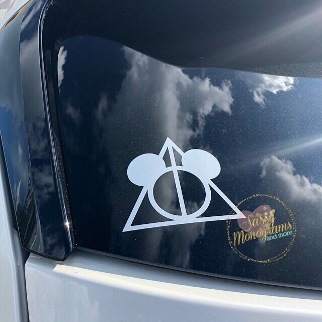 Deathly Hallows Mickey HP Vinyl Decal | Quick to Ship