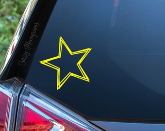 Star Vinyl Decal | Car | Laptop | Water Bottle | Yeti | Hand Drawn | Scribble Star | Quick to Ship