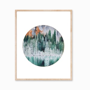 Forest Print, Nature Print, Forest Art, Nature Art, Forest Painting, Landscape Painting, Tree Art, Forest Artwork, Evergreen, Landscape Art image 1