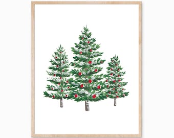 Christmas Tree DIGITAL DOWNLOAD, Holiday Tree Instant Download, Christmas Tree Printable