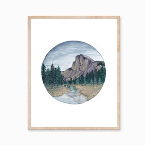 Yosemite Print, Yosemite Wall Art, Mountain Print, Forest Print, Nature Art Print, Landscape Print, California Wall Art