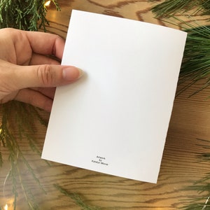 Aframe Cabin Card, Christmas Cabin Blank Card, Cabin Holiday Card, Blank Forest Card, Forest Greeting Card image 4