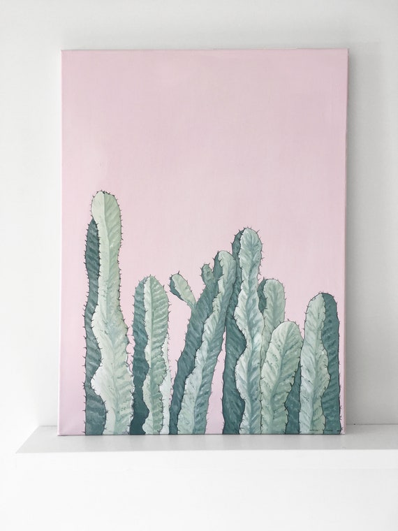 schilderij cactussen schilderij planten schilderen - Etsy
