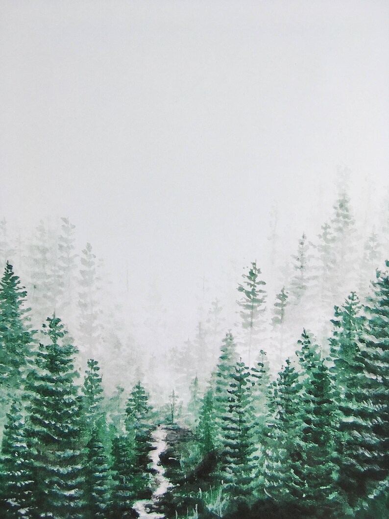 Forest Print Nature Print Forest Art Nature Art Minimal Etsy