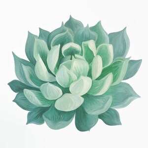 Succulent Print, Botanical Wall Art, Succulent Artwork, Plant Print image 2