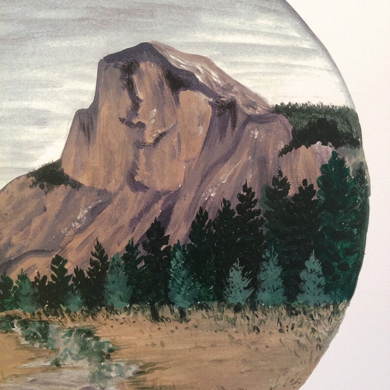 Yosemite Print Yosemite Wall Art Mountain Print Forest Etsy