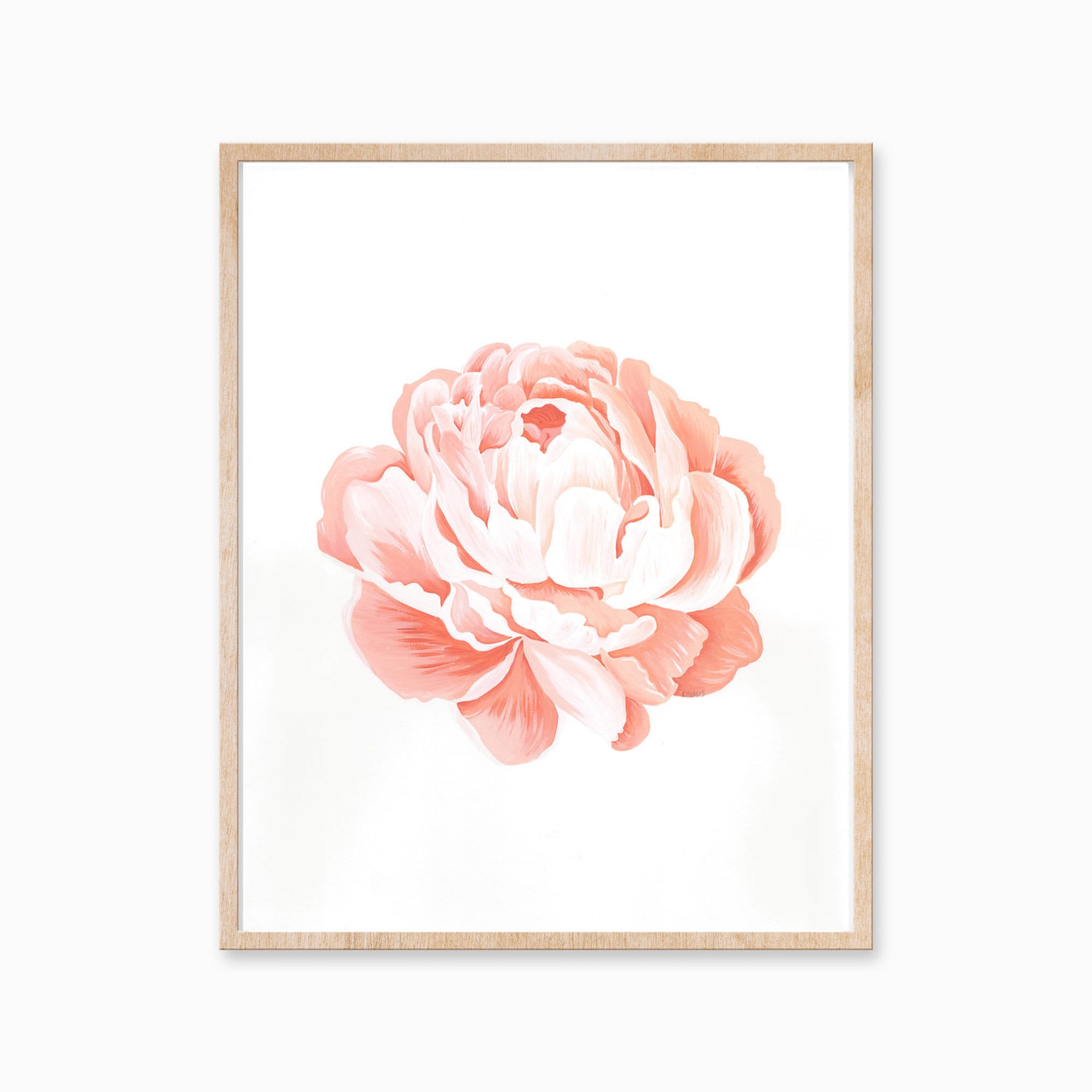 Coral Flower Painting