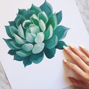 Succulent Print, Botanical Wall Art, Succulent Artwork, Plant Print image 5