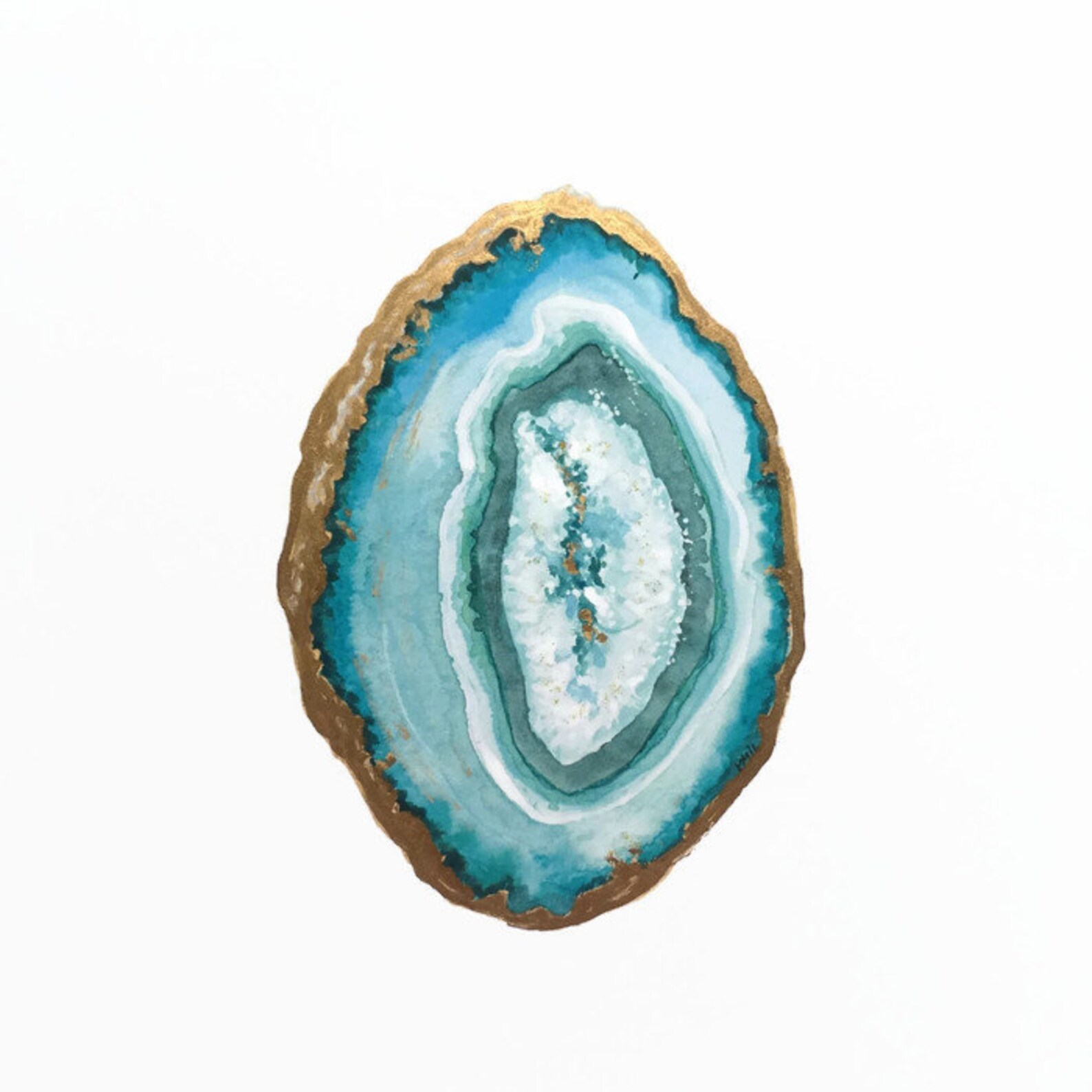 Emerald Agate Slice Print Agate Art Mineral Art Crystal Etsy