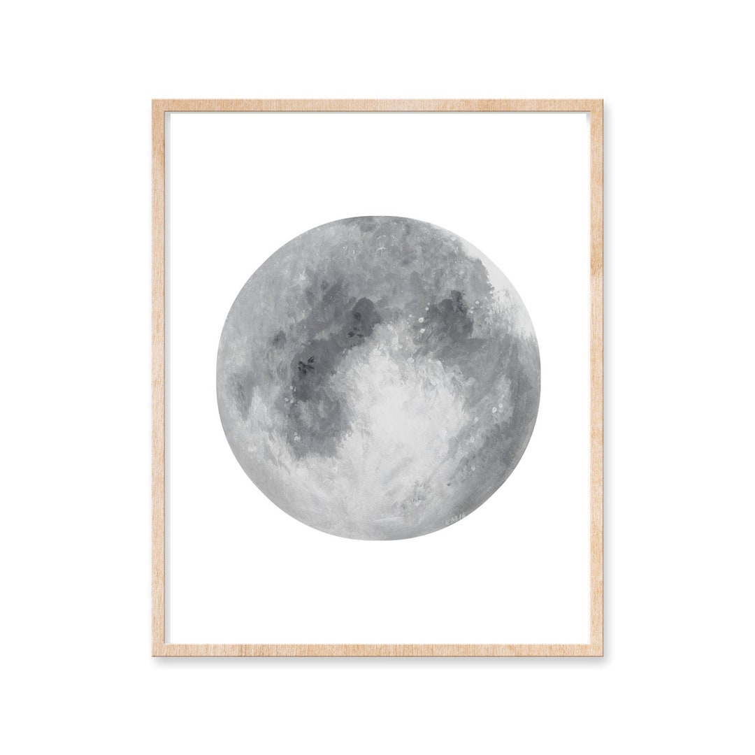 「MOON.」CLARITY ART Designart Full Moon Rising In A Cloudy Night Sky Canvas Art