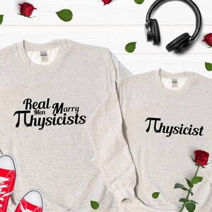 Echte mannen trouwen natuurkundige T-shirt, grappige heren-T-shirts, cadeau voor toekomstige echtgenoot, cadeaus voor hem, T-shirts met slogans Sweatshirt hoodie