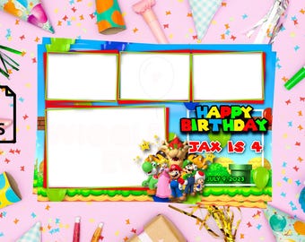 Super Game Friends Birthday Photobooth Template