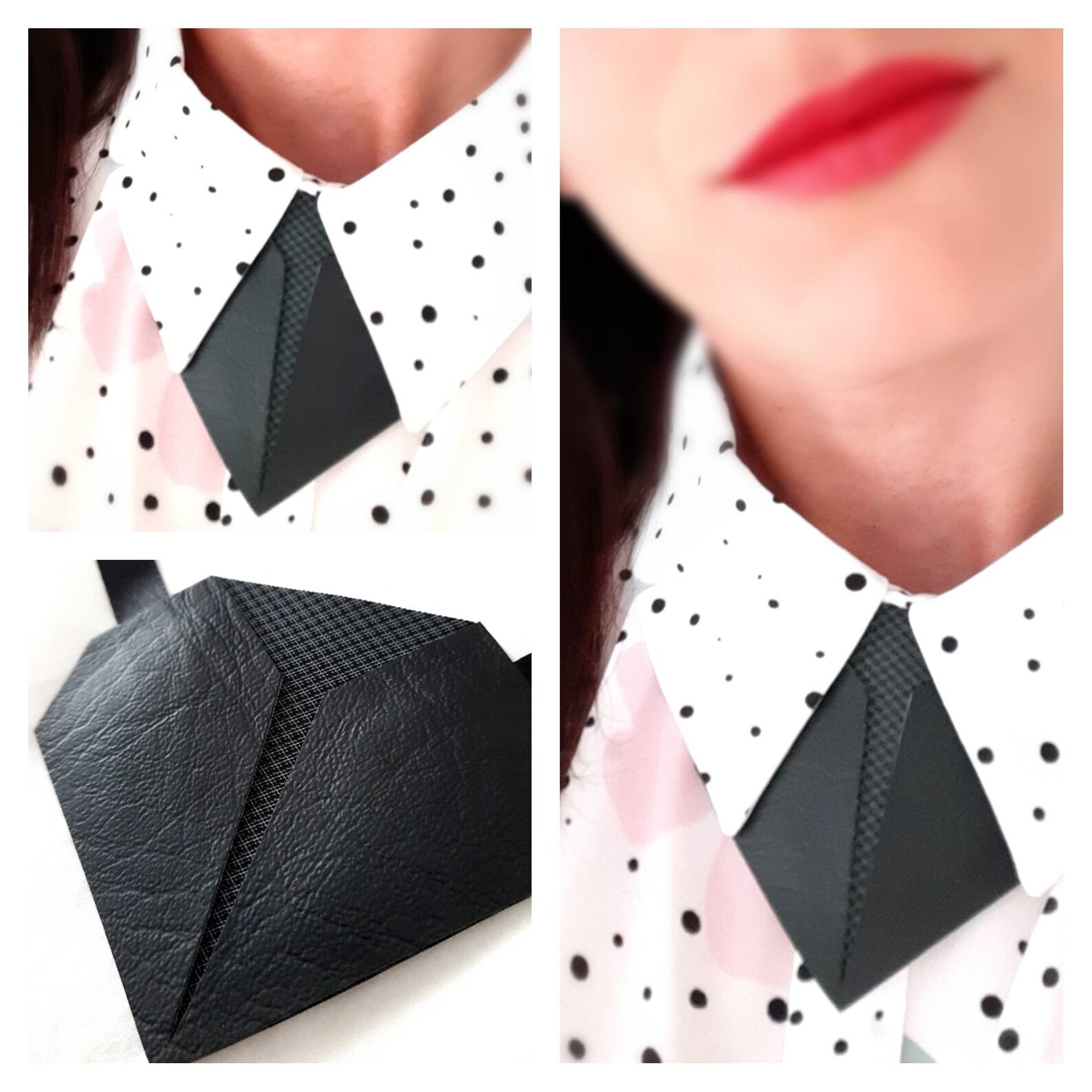 Unisex Geometric bow tie alternative unique necklinebow tie Etsy