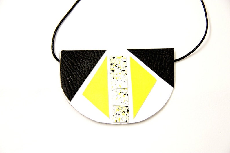 statement necklace unisex bow tie alternative SALE Geometric necklace unique neckline piece